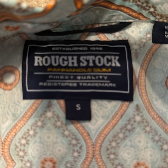 Rough Stack Panhandle Slim Retro Print Pearl Snap Button Down Shirt - Picture 9 of 10